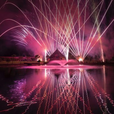 Firework Show Over A Lake - MLE Pyrotechnics